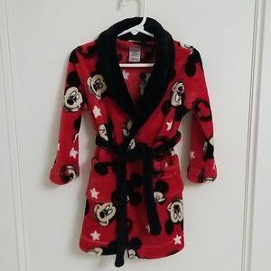 Plush toddler Mickey mouse robe